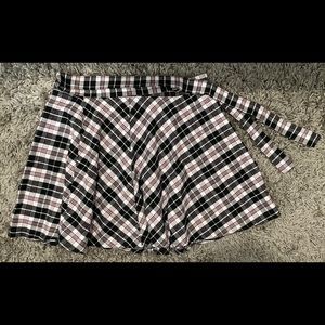 Black & Red Plaid Skirt